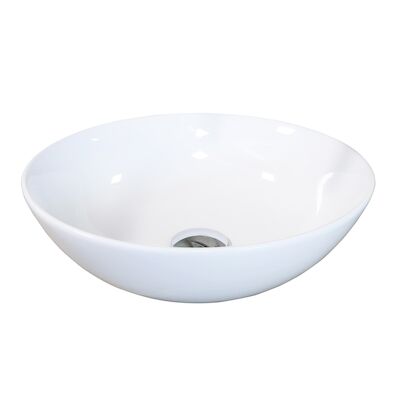 Waskom INK Otello Large Rond 40×12 cm Porselein Glans Wit