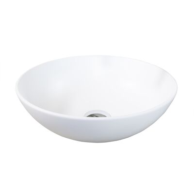 Waskom INK Otello Large Rond 40×12 cm Porselein Mat Wit