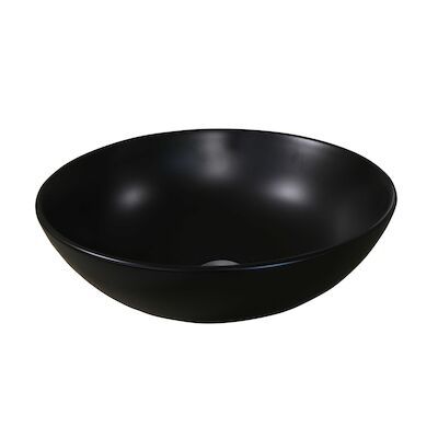 Waskom INK Otello Large Rond 40×12 cm Porselein Mat Zwart