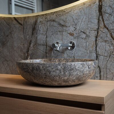Waskom Loutro Elleni T Rechthoek 57×40.5×13.5 cm Marmer Taupe