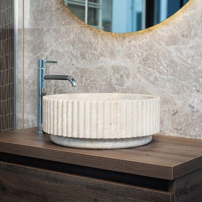 Waskom Loutro Irini Rond 40x40x15 cm Marmer