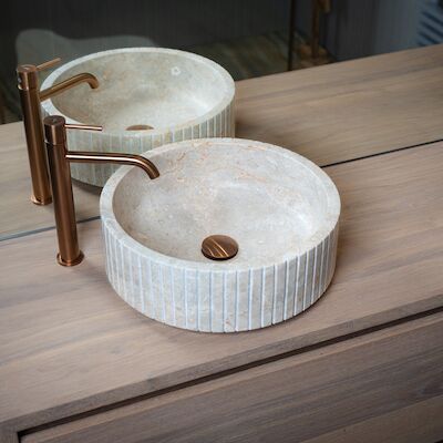 Waskom Loutro Jayda Rond 40x40x14 cm Marmer