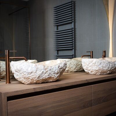 Waskom Loutro Kev S Rechthoek 50x35x20 cm Marmer Sand