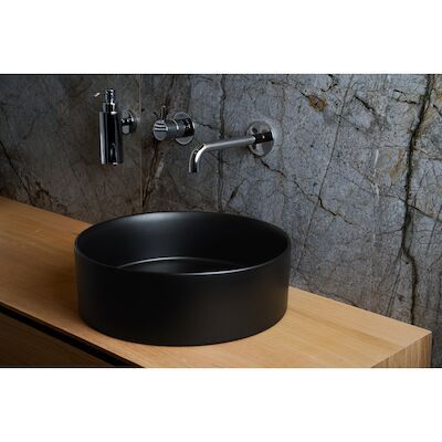 Waskom Loutro Mc Delly B Rond 40x40x12 cm Mat Zwart
