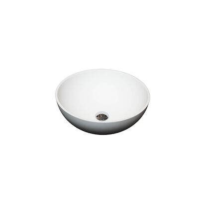 Waskom Loutro Zora Rond 40x40x15.5 cm Hoogglans Wit
