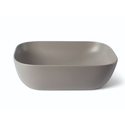 Waskom Luca Sanitair Ceramics Rechthoekig 45,5×45,5×13,5 Keramiek Mat Lichtgrijs