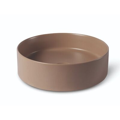 Waskom Luca Sanitair Ceramics Rond 39,4×39,4×11,5 Keramiek Mat Cappuccino