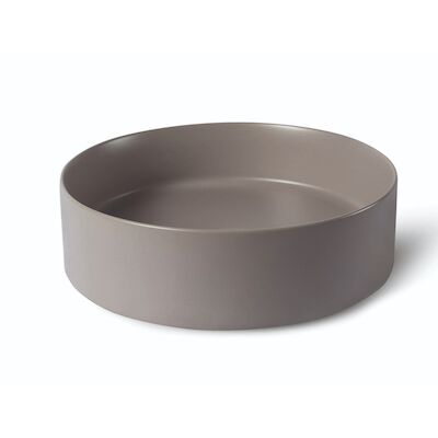 Waskom Luca Sanitair Ceramics Rond 39,4×39,4×11,5 Keramiek Mat Lichtgrijs