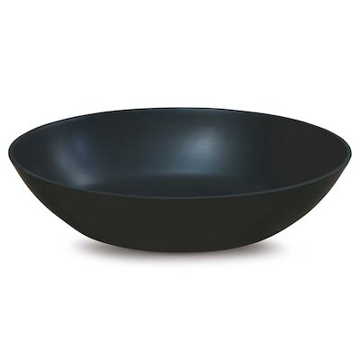 Waskom Luca Sanitair Ovaal 57x40x14cm Solid Surface 8mm Dik Antraciet