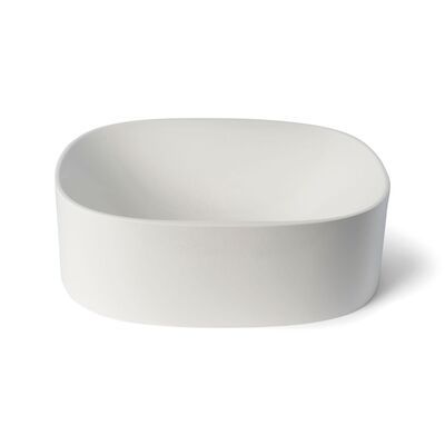 Waskom Luca Sanitair Tate 40x35x12,5 cm Mineral Stone Glans Wit