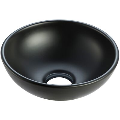 Waskom Opbouw BWS Miko 27,5×10,5 cm Keramiek Mat Zwart