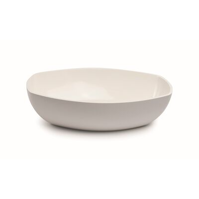 Waskom Opbouw Luca Sanitair Danish Oval 48×32,5×13,5 Mineral Stone Glans Wit OP=OP