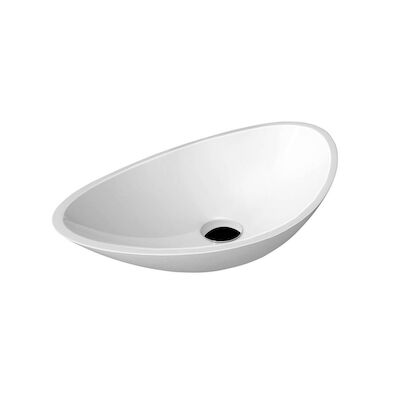 Waskom Opbouw Sapho Rosseta Ovaal 56.4×32.3×17.3 cm Cast Marble Wit