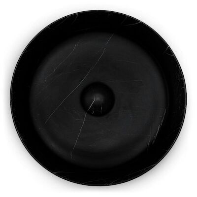 Waskom Riho Marmic Rond 34,6×34,6×11,4 cm Mat Zwart Marmer Keramiek