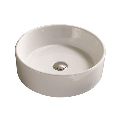 Waskom Sanilux Florens Keramiek 38,5×38,5x12cm Rond wit (exclusief waste)