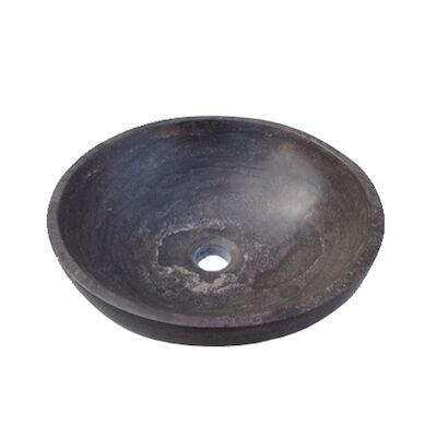 Waskom Sanilux Nature Rond Natuursteen 38×12 cm Antraciet
