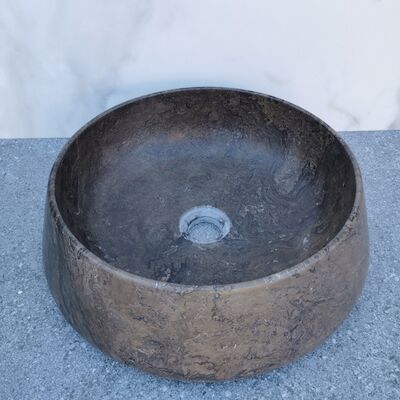 Waskom Sanilux Opzetkom 41×13 cm Bruin