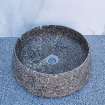 Waskom Sanilux Opzetkom 41×13 cm Zilver