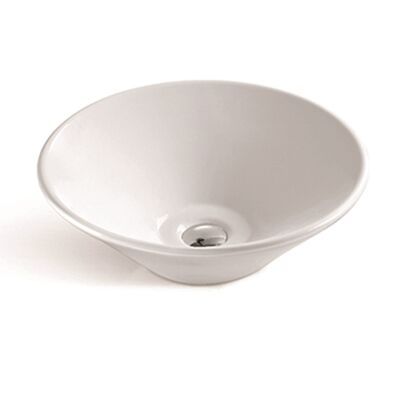 Waskom Sanilux Toscana Keramiek 41.5×41.5x15cm Rond wit (exclusief waste)