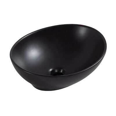 Waskom Sanilux Vienna Keramiek 40,5x33x14 cm Mat Zwart