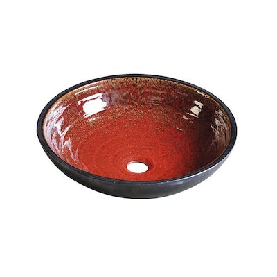 Waskom Sapho Attila Rond 42.5×14 cm Keramiek Rood