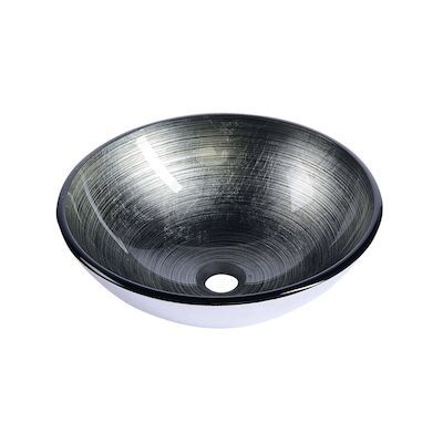 Waskom Sapho Beauty Rond 42 cm Metallic Grijs
