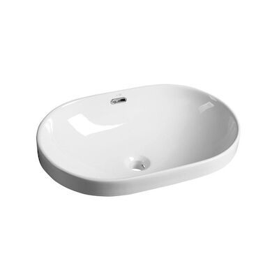 Waskom Sapho Lima Inbouw Ovaal 53.2×39.5×17.5 cm Keramiek Wit