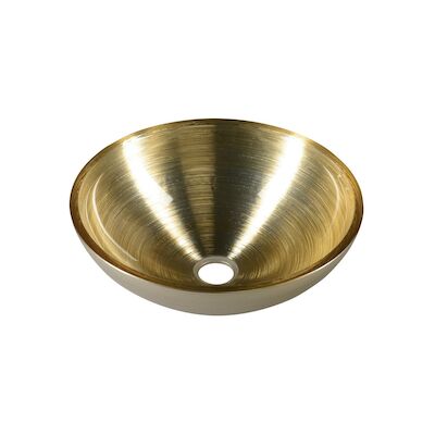 Waskom Sapho Murano Rond 40×14 cm Glas Goud