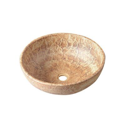 Waskom Sapho Priori Rond 42×15 cm Keramiek Patroon Bruin