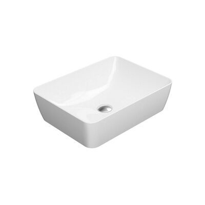 Waskom Sapho Sand Rechthoek 50x38x14 cm Keramiek Wit