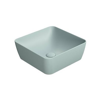 Waskom Sapho Sand Vierkant 38×14 cm Keramiek Mat Aqua Groen