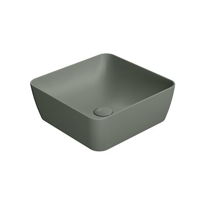 Waskom Sapho Sand Vierkant 38×14 cm Keramiek Mat Legergroen