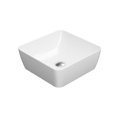 Waskom Sapho Sand Vierkant 38×14 cm Keramiek Wit