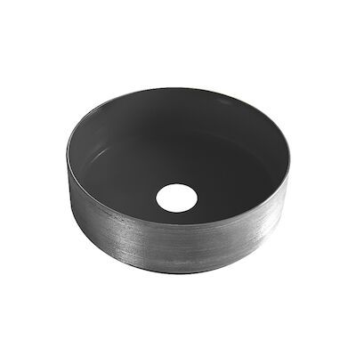 Waskom Wiesbaden Mondri 36×36 Cm Rond Gunmetal / Mat Zwart
