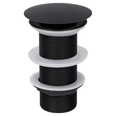 Wastafel Afvoerplug Differnz Always Open 10 cm Mat Zwart