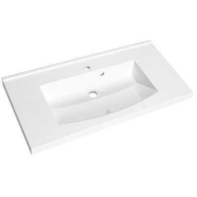 Wastafel Allibert Flex 90,2×46,2×4 cm met Kraangat Polybeton Glanzend Wit
