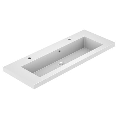 Wastafel Allibert Kole 120,2x5x46,2 cm Glanzend Wit