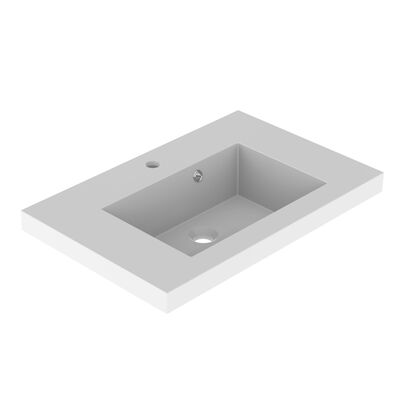 Wastafel Allibert Kole 70,2x5x46,2 cm Glanzend Wit