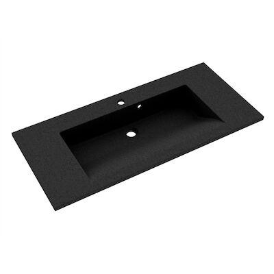 Wastafel Allibert Slide Solid Surface 100,2×46,2 cm Zwart Graniet