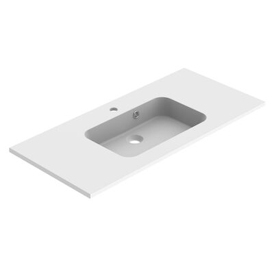 Wastafel Allibert Style 100,5×1,8×46,5 cm Mat Wit