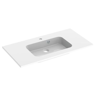 Wastafel Allibert Style 90,5×1,8×46,5 cm Polybeton Met Kraangat Glanzend Wit