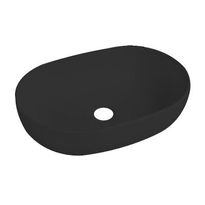 Wastafel Best Design Lariano Opbouw 60×42,5x14cm Keramiek Mat Zwart