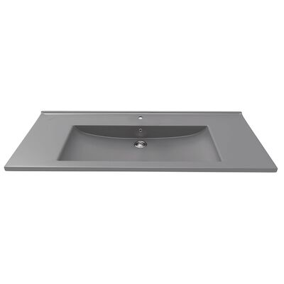 Wastafel BWS 1 Kraangat 45×100 cm Rechthoek Keramiek Antraciet
