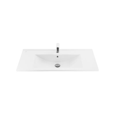 Wastafel BWS 1 Kraangat 45×100 cm Rechthoek Keramiek Wit