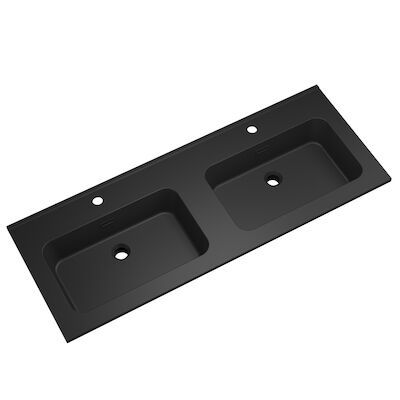 Wastafel BWS Bella 120 cm Mat Zwart