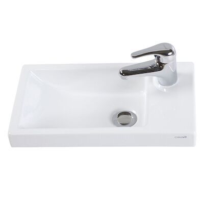 Wastafel BWS Elmas 25×45 cm Keramiek Wit