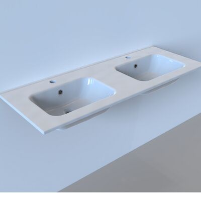 Wastafel BWS Pakaru 101×46,5×17 Glans Wit (1 kraangat)