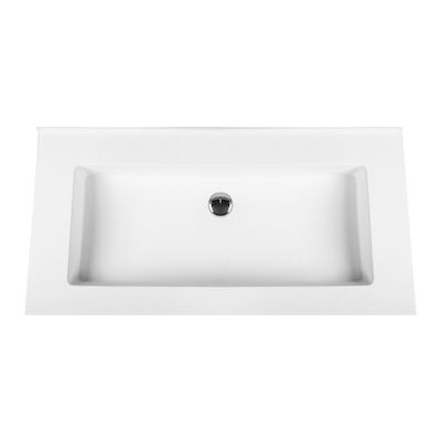 Wastafel BWS Veroni 45.5×57 cm Zonder Kraangat Solid Surface Wit