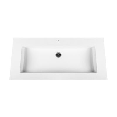 Wastafel BWS Veroni 45.5×99 cm 1 Kraangat Solid Surface Wit