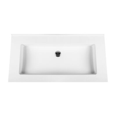 Wastafel BWS Veroni 45.5×99 cm Zonder Kraangat Solid Surface Wit